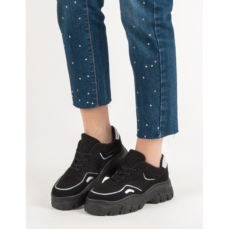 Scarpe da ginnastica nere alla moda nero 2