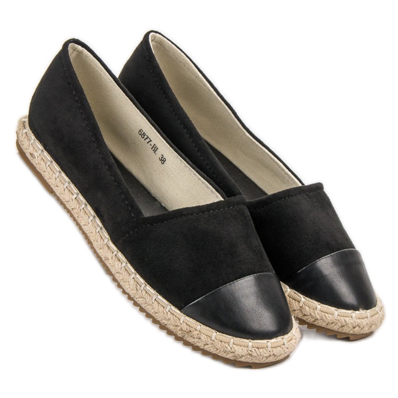 Super Me Espadrillas in camoscio nero 1