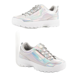 Sneakers laccate argento Holo grigio 1
