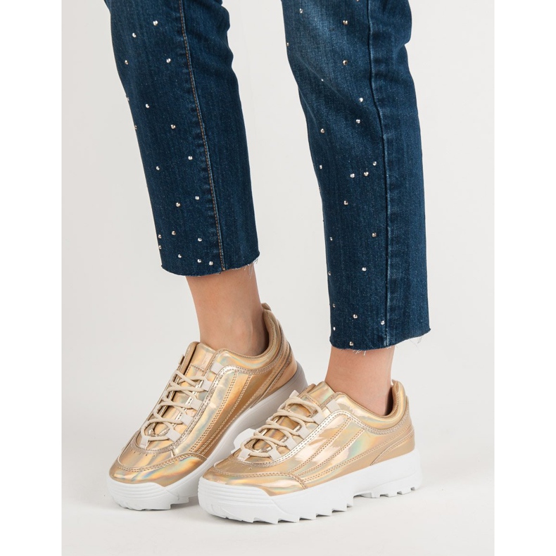 Sneakers laccate oro Holo d'oro 1