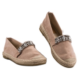 Bestelle Espadrillas In Camoscio Con Cristalli marrone 1