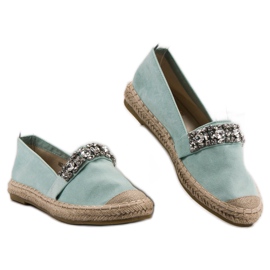Bestelle Espadrillas In Camoscio Con Cristalli verde 2
