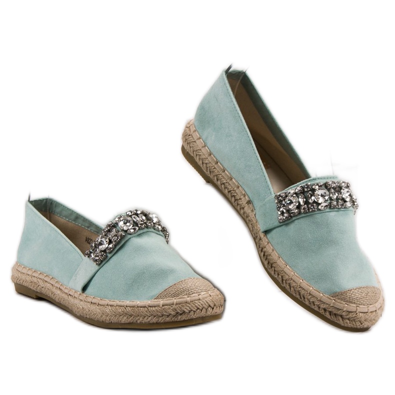 Bestelle Espadrillas In Camoscio Con Cristalli verde 2