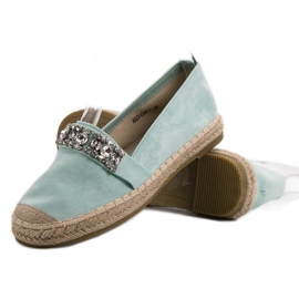 Bestelle Espadrillas In Camoscio Con Cristalli verde 1