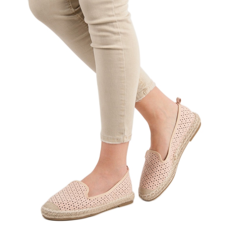 Lucky Shoes Signori traforati in polvere rosa 2