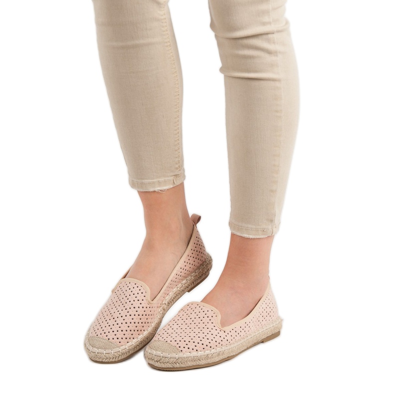 Lucky Shoes Signori traforati in polvere rosa 1