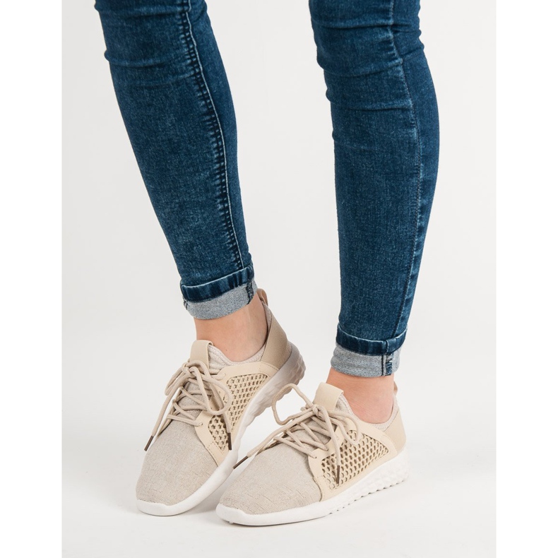 Calzature in tessuto alla moda marrone 2