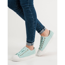 Sneakers in tessuto menta verde 1