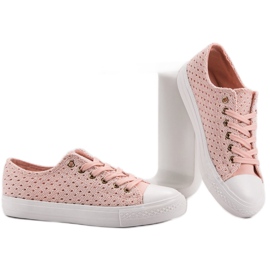 Sneakers in tessuto rosa 4