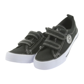 American Club Sneaker per bambini americani per bambini in velcro nero 4
