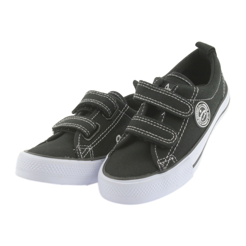 American Club Sneaker per bambini americani per bambini in velcro nero 4