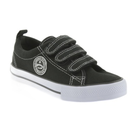 Sneakers nere American Club con velcro bianco nero 1