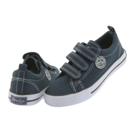 Sneaker American Club blu navy con velcro bianco 4