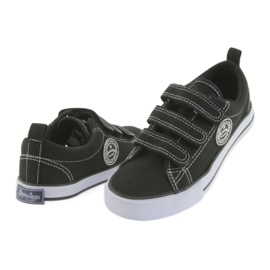 Sneakers nere American Club con velcro bianco nero 3