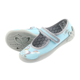 Scarpe per bambini Befado 114X331 konik blu grigio 4