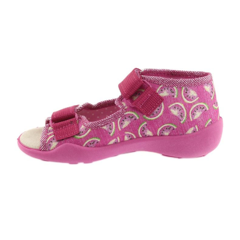 Sandali Befado scarpe per bambini 342P004 angurie rosa grigio verde 2