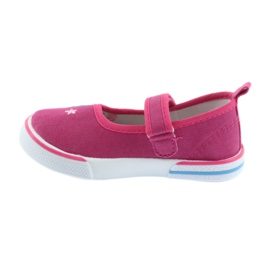 Sneakers rosa ballerine Atletico, inserto in pelle blu 2