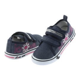 Atletico Sneaker per bambini Inserto in pelle in denim blu 4