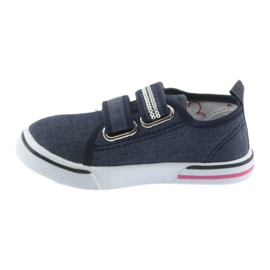 Atletico Sneaker per bambini Inserto in pelle in denim blu 2