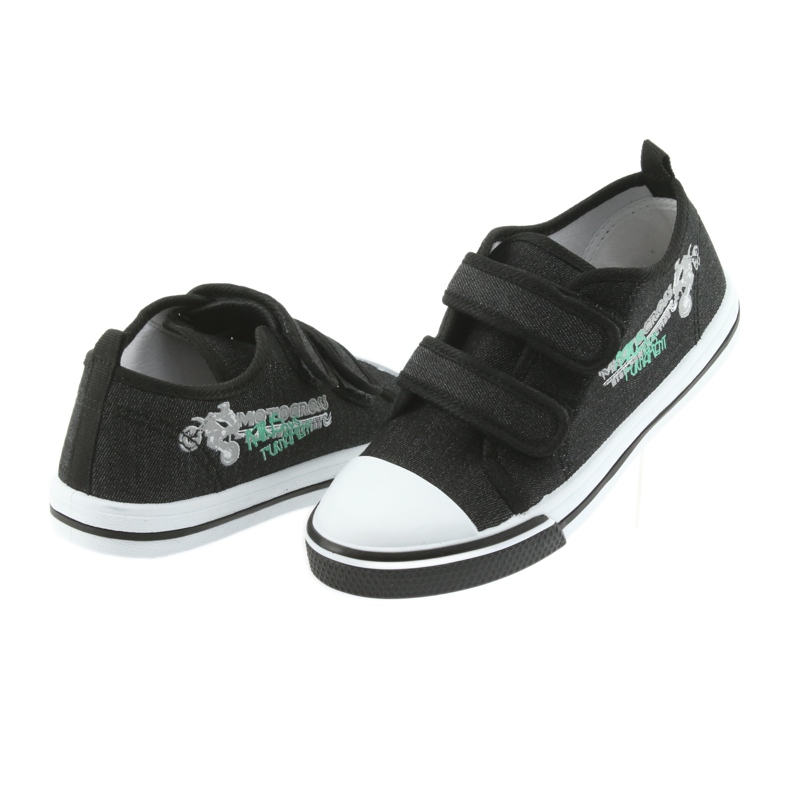 Sneakers Motocross Atletico 1809 nere con velcro nero 4