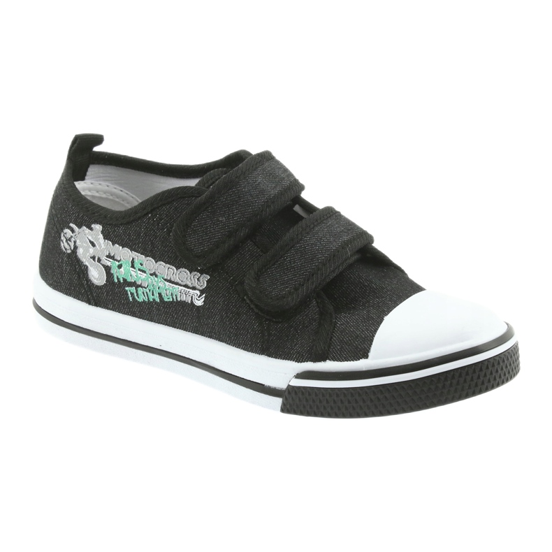 Sneakers Motocross Atletico 1809 nere con velcro nero 1