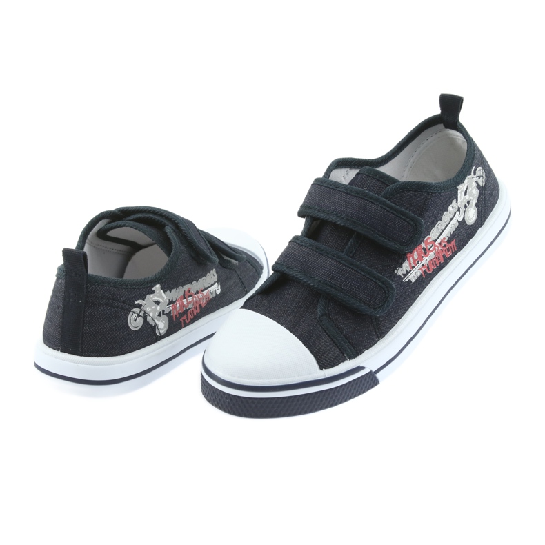 Sneakers con velcro Motocross Atletico 1809 blu navy 4