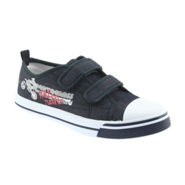 Sneakers con velcro Motocross Atletico 1809 blu navy 1