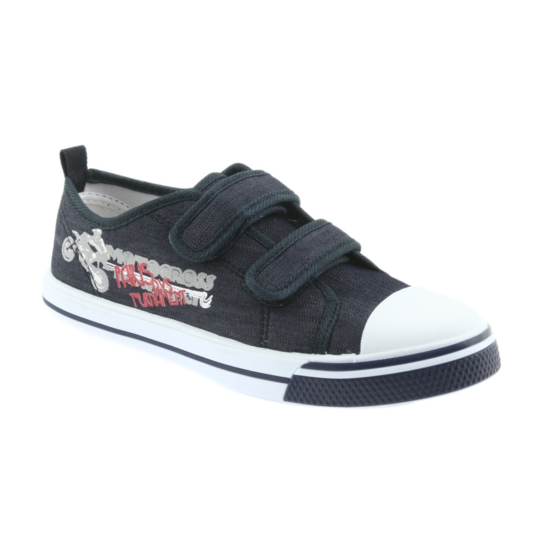 Sneakers con velcro Motocross Atletico 1809 blu navy 1