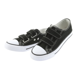 Sneakers nere Atletico con velcro bianco nero 3