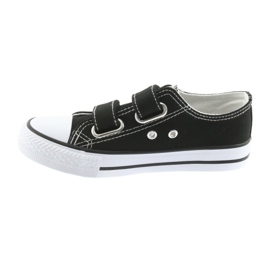 Sneakers nere Atletico con velcro bianco nero 2