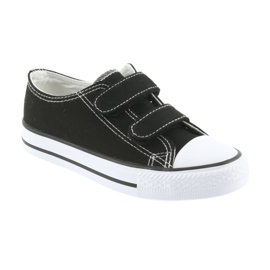 Sneakers nere Atletico con velcro bianco nero 1