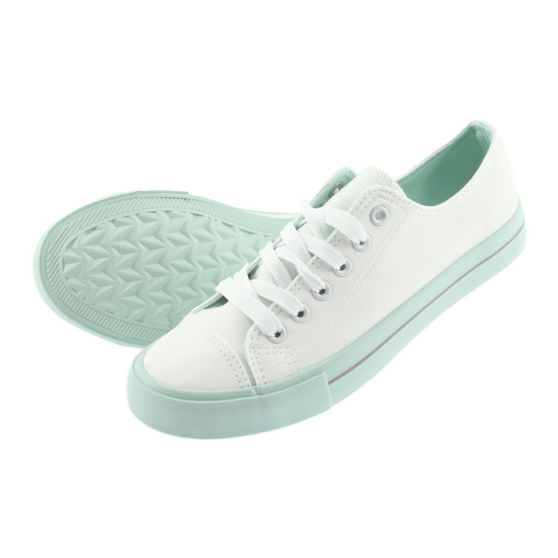 Sneaker stringate dell'Atletico bianca verde 5