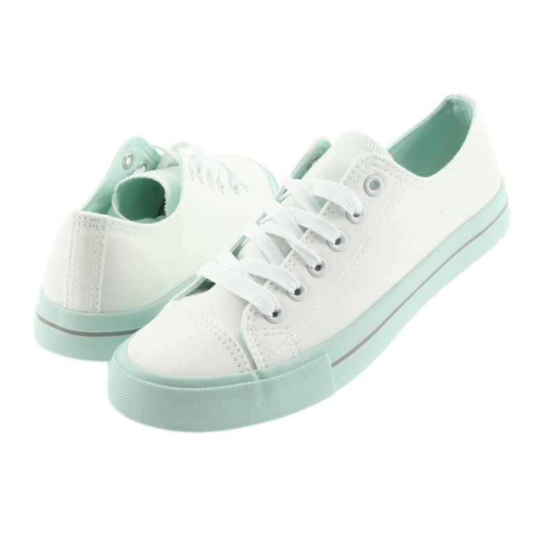 Sneaker stringate dell'Atletico bianca verde 4