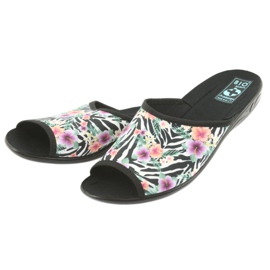 Pantofole donna zebra Adanex 23876 bianca nero multicolore 3