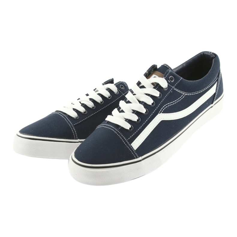 AlaVans Sneakers allacciate blu navy DK bianco 3