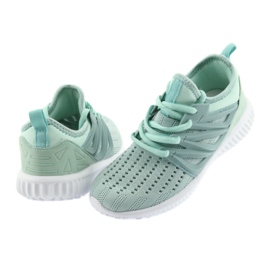 Sottopiede in pelle Bartek 58114 Scarpe sportive Mint bianco verde 4