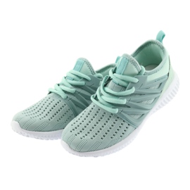 Sottopiede in pelle Bartek 58114 Scarpe sportive Mint bianco verde 3