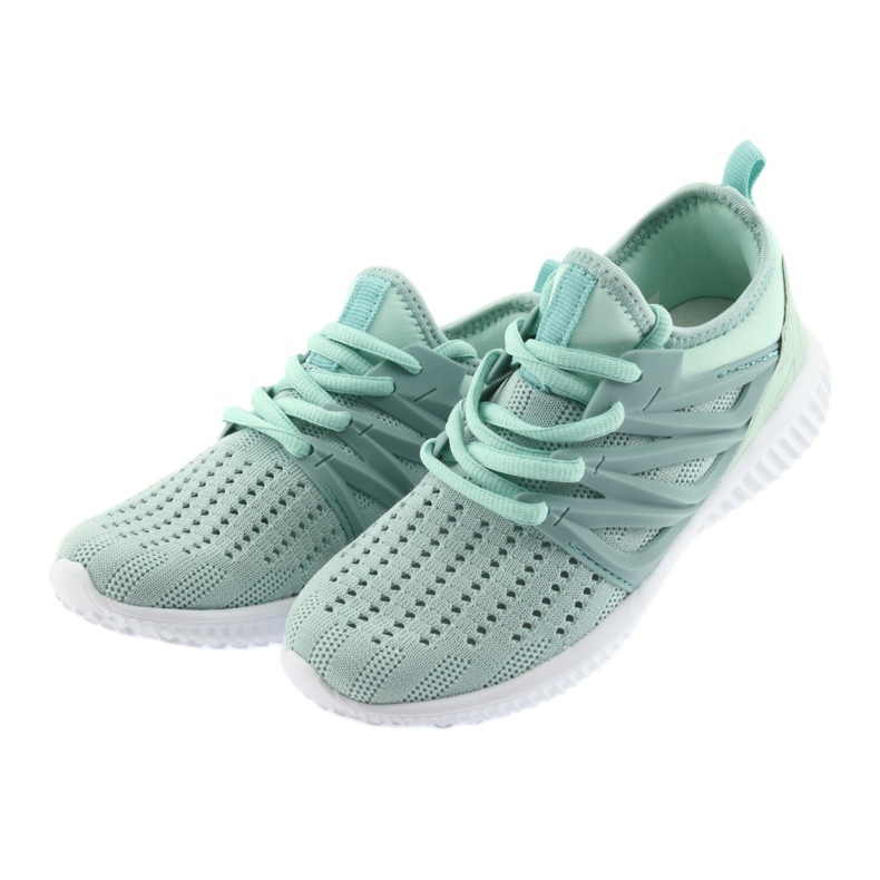 Sottopiede in pelle Bartek 58114 Scarpe sportive Mint bianca verde 3