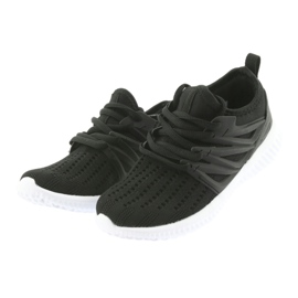 Soletta in pelle Bartek 58114 Scarpe sportive nere bianco nero 3