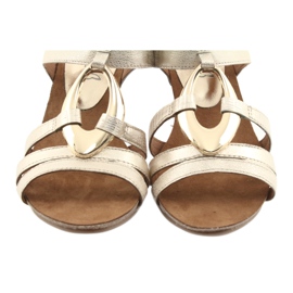 Sandali da donna Caprice con decorazione 28308 ovale dorato d'oro 5