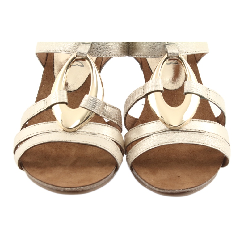 Sandali da donna Caprice con decorazione 28308 ovale dorato d'oro 5