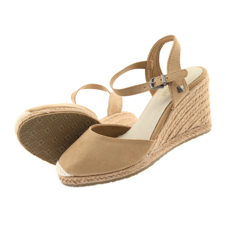 Sandali Big Star espadrillas 274A169 C.beż marrone 5