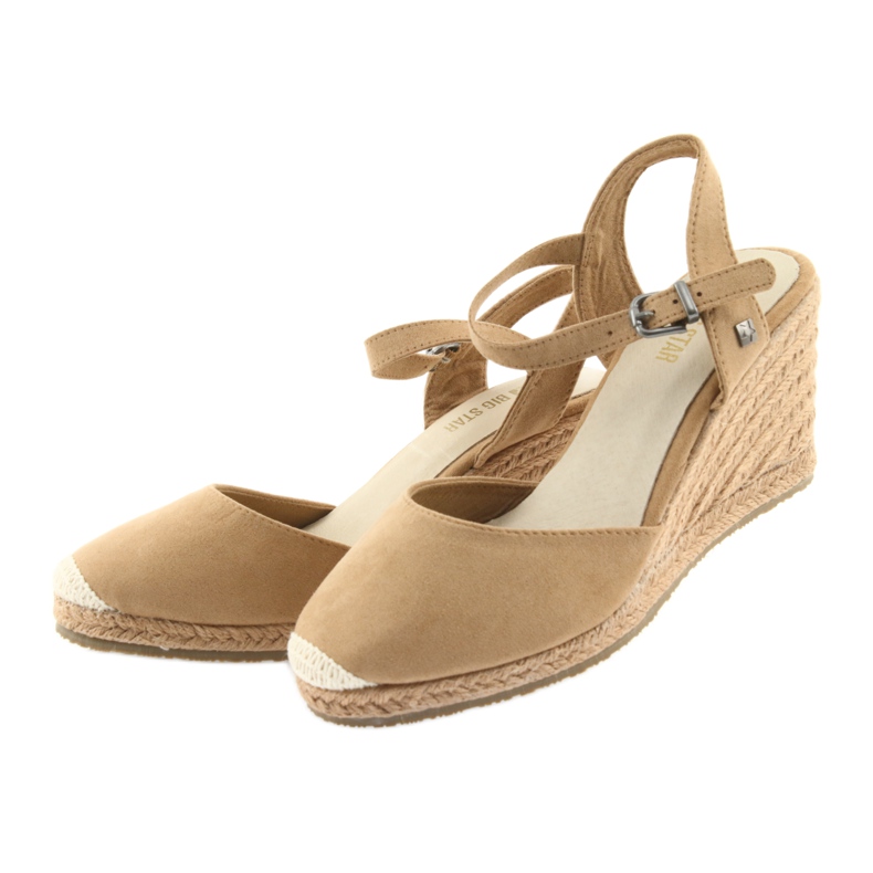 Sandali Big Star espadrillas 274A169 C.beż marrone 3