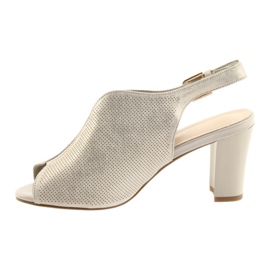 Sandali sul palo di Sergio Leone 812 beige d'oro 2