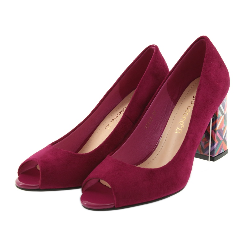Décolleté in camoscio Sergio Leone 133 fucsia rosa 3