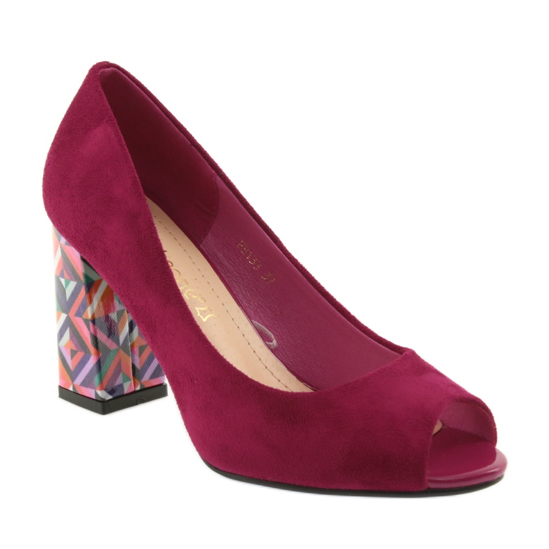Décolleté in camoscio Sergio Leone 133 fucsia rosa 1