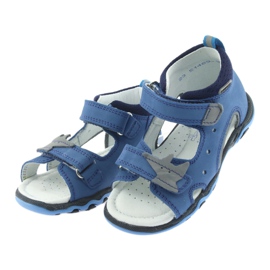 Sandali ragazzi rape Bartek 51489 blu grigio 3