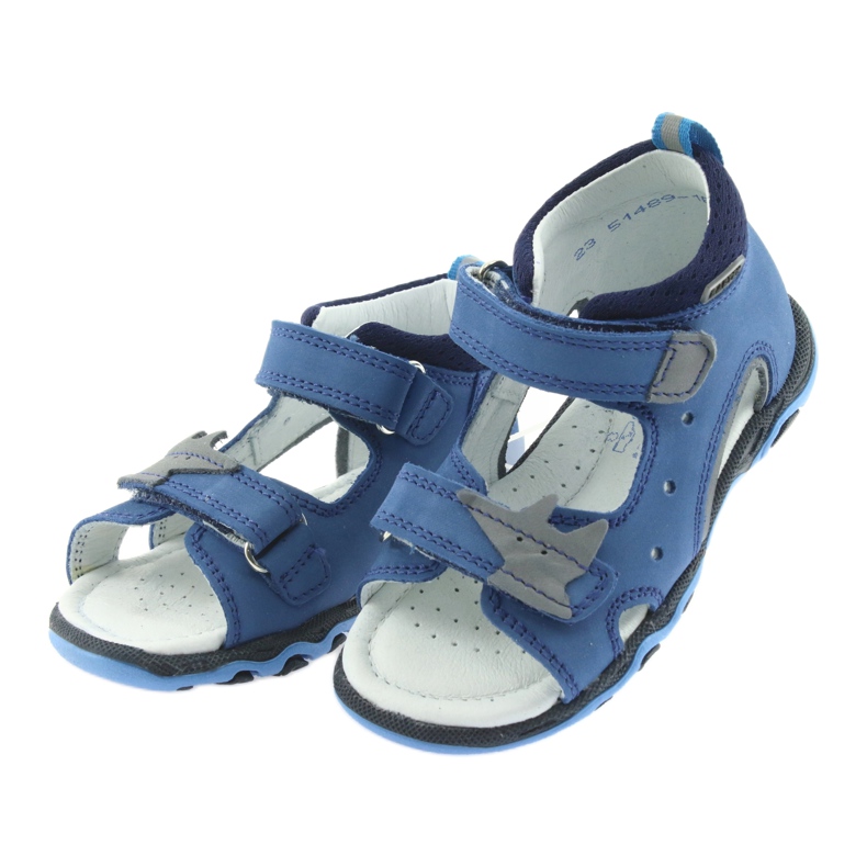 Sandali ragazzi rape Bartek 51489 blu grigio 3