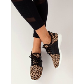 Leopard 7758-Y Sneakers con stampa leopardata marrone 2
