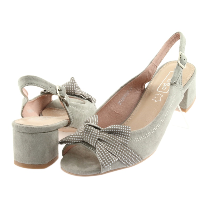 Sandali fiocco Filippo 788 grigio/pois 4